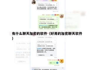 有什么聊天加密的软件（好用的加密聊天软件）