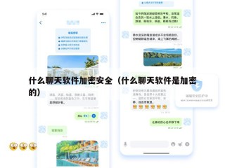 什么聊天软件加密安全（什么聊天软件是加密的）
