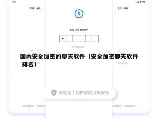 国内安全加密的聊天软件（安全加密聊天软件 排名）