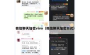 微信聊天加密vivo（微信聊天加密方式）
