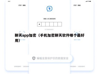 聊天app加密（手机加密聊天软件哪个最好用）