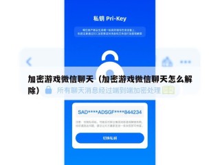 加密游戏微信聊天（加密游戏微信聊天怎么解除）