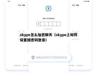 skype怎么加密聊天（skype上如何设置随密码登录）