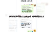 伊聊聊天软件实名安全吗（伊聊是什么）