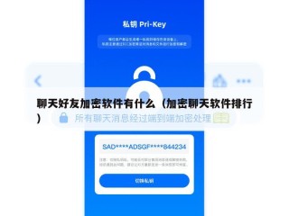 聊天好友加密软件有什么（加密聊天软件排行）