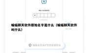 蝙蝠聊天软件原始名字是什么（蝙蝠聊天软件叫什么）