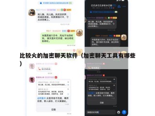 比较火的加密聊天软件（加密聊天工具有哪些）