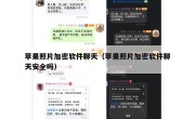 苹果照片加密软件聊天（苹果照片加密软件聊天安全吗）