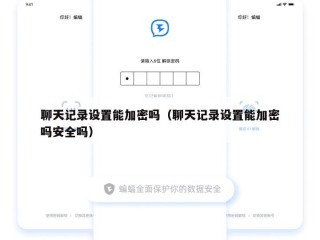 聊天记录设置能加密吗（聊天记录设置能加密吗安全吗）