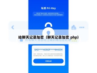 给聊天记录加密（聊天记录加密 php）