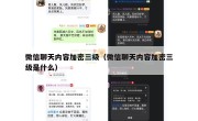 微信聊天内容加密三级（微信聊天内容加密三级是什么）