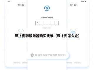 萝卜密聊服务器购买找谁（萝卜密怎么吃）