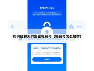 如何给聊天群加密视频号（视频号怎么加群）