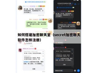 如何搭建加密聊天室（secret加密聊天软件怎样注册）
