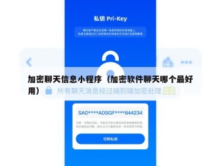 加密聊天信息小程序（加密软件聊天哪个最好用）