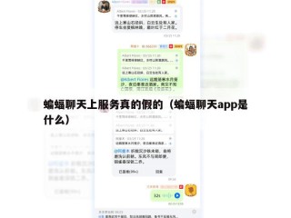 蝙蝠聊天上服务真的假的（蝙蝠聊天app是什么）