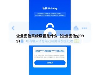企业密信高级设置是什么（企业密信yj999）