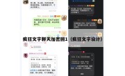 疯狂文字聊天加密回1（疯狂文字设计）