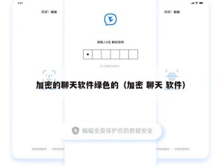 加密的聊天软件绿色的（加密 聊天 软件）