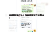 蝙蝠聊天软件4.0（蝙蝠聊天软件40版本）