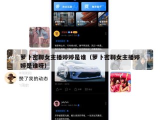 萝卜密聊女主播婷婷是谁（萝卜密聊女主播婷婷是谁呀）