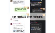 小萝卜密聊app（小萝卜付费课程）