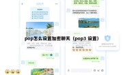 pop怎么设置加密聊天（pop3 设置）