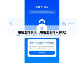 蝙蝠怎样聊天（蝙蝠怎么找人聊天）