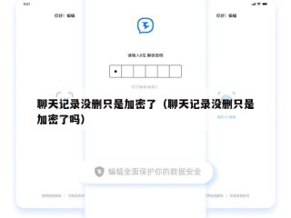 聊天记录没删只是加密了（聊天记录没删只是加密了吗）