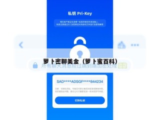 萝卜密聊美金（萝卜蜜百科）