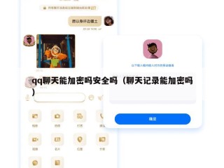 qq聊天能加密吗安全吗（聊天记录能加密吗）