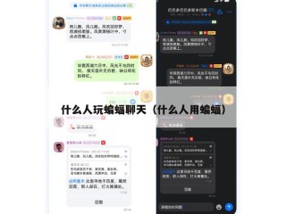 什么人玩蝙蝠聊天（什么人用蝙蝠）