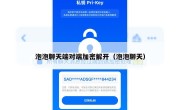 泡泡聊天端对端加密解开（泡泡聊天）