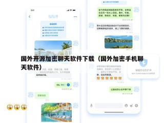 国外开源加密聊天软件下载（国外加密手机聊天软件）