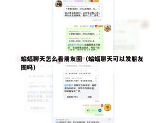蝙蝠聊天怎么看朋友圈（蝙蝠聊天可以发朋友圈吗）
