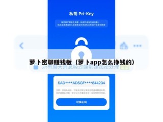 萝卜密聊赚钱板（萝卜app怎么挣钱的）