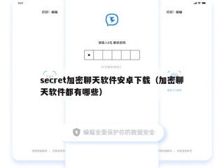 secret加密聊天软件安卓下载（加密聊天软件都有哪些）
