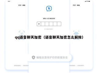 qq语音聊天加密（语音聊天加密怎么解除）