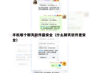 手机哪个聊天软件最安全（什么聊天软件更安全）