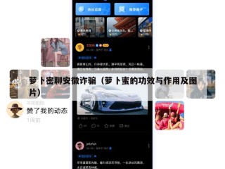 萝卜密聊安徽诈骗（萝卜蜜的功效与作用及图片）