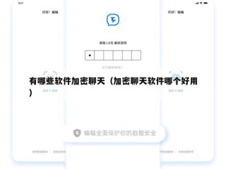 有哪些软件加密聊天（加密聊天软件哪个好用）