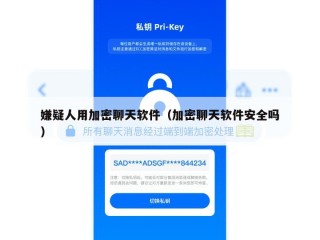 嫌疑人用加密聊天软件（加密聊天软件安全吗）