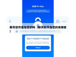 聊天软件是加密的吗（聊天软件加密的有哪些）