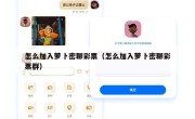 怎么加入萝卜密聊彩票（怎么加入萝卜密聊彩票群）
