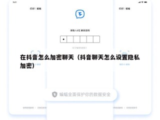 在抖音怎么加密聊天（抖音聊天怎么设置隐私加密）