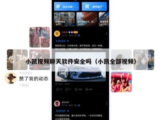 小凯视频聊天软件安全吗（小凯全部视频）