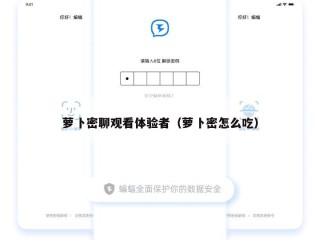 萝卜密聊观看体验者（萝卜密怎么吃）