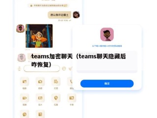 teams加密聊天（teams聊天隐藏后咋恢复）