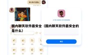 国内聊天软件最安全（国内聊天软件最安全的是什么）