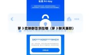 萝卜密聊群签到在哪（萝卜聊天兼职）
